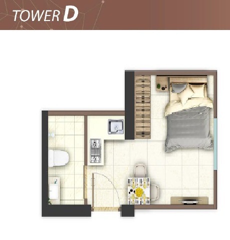 denah lantai tower d meikarta unit M