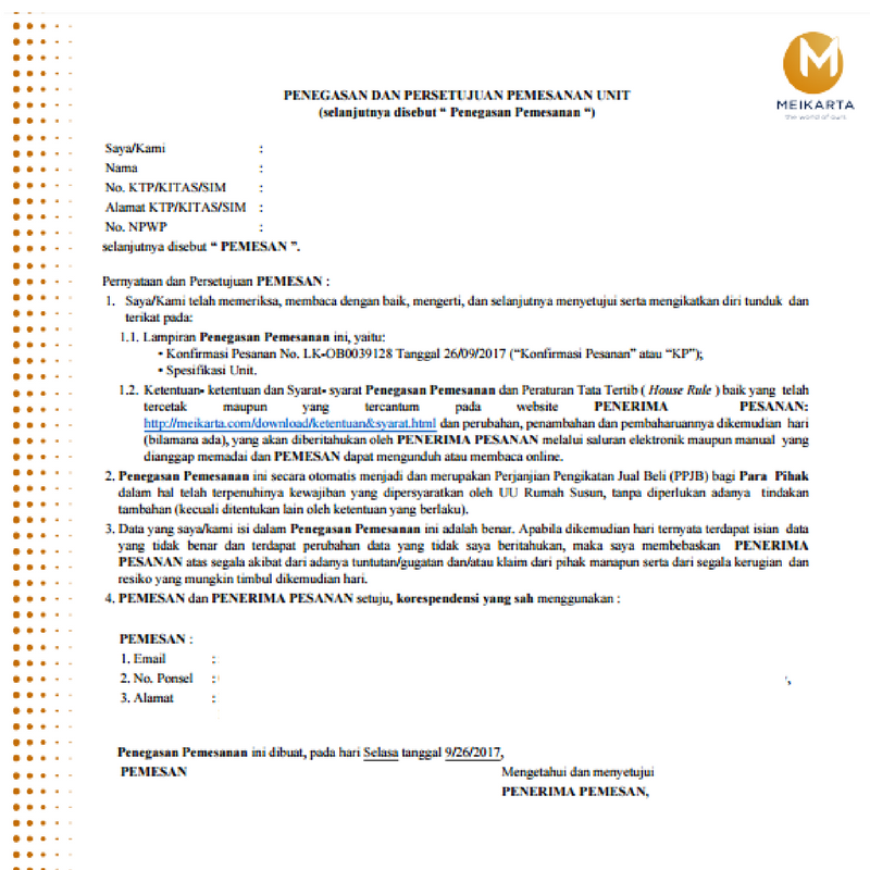 info lengkap awal hingga akhir unit meikarta