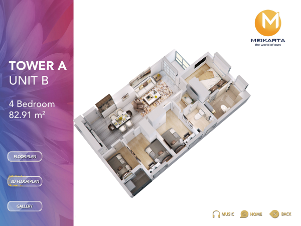 design 3d unit apartemen meikarta cikarang
