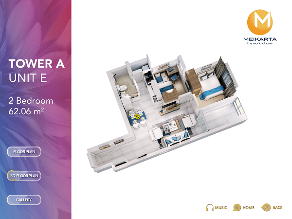 design 3d unit apartemen meikarta terbaik