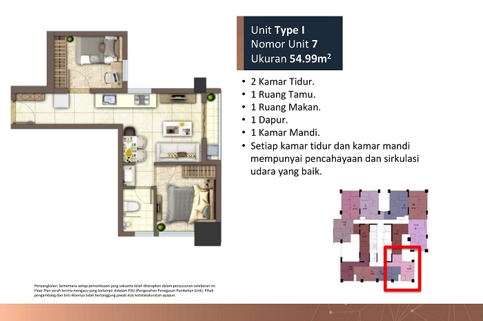 meikarta tipe i tower B 2 BR